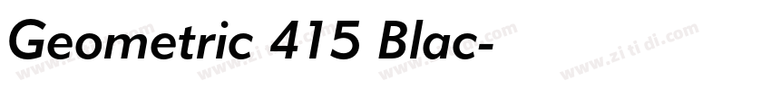 Geometric 415 Blac字体转换